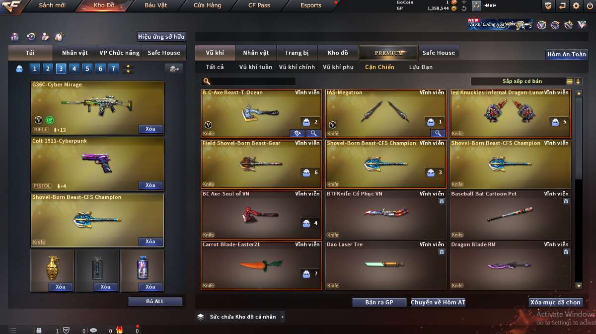 shop acc cf uy tin gia re